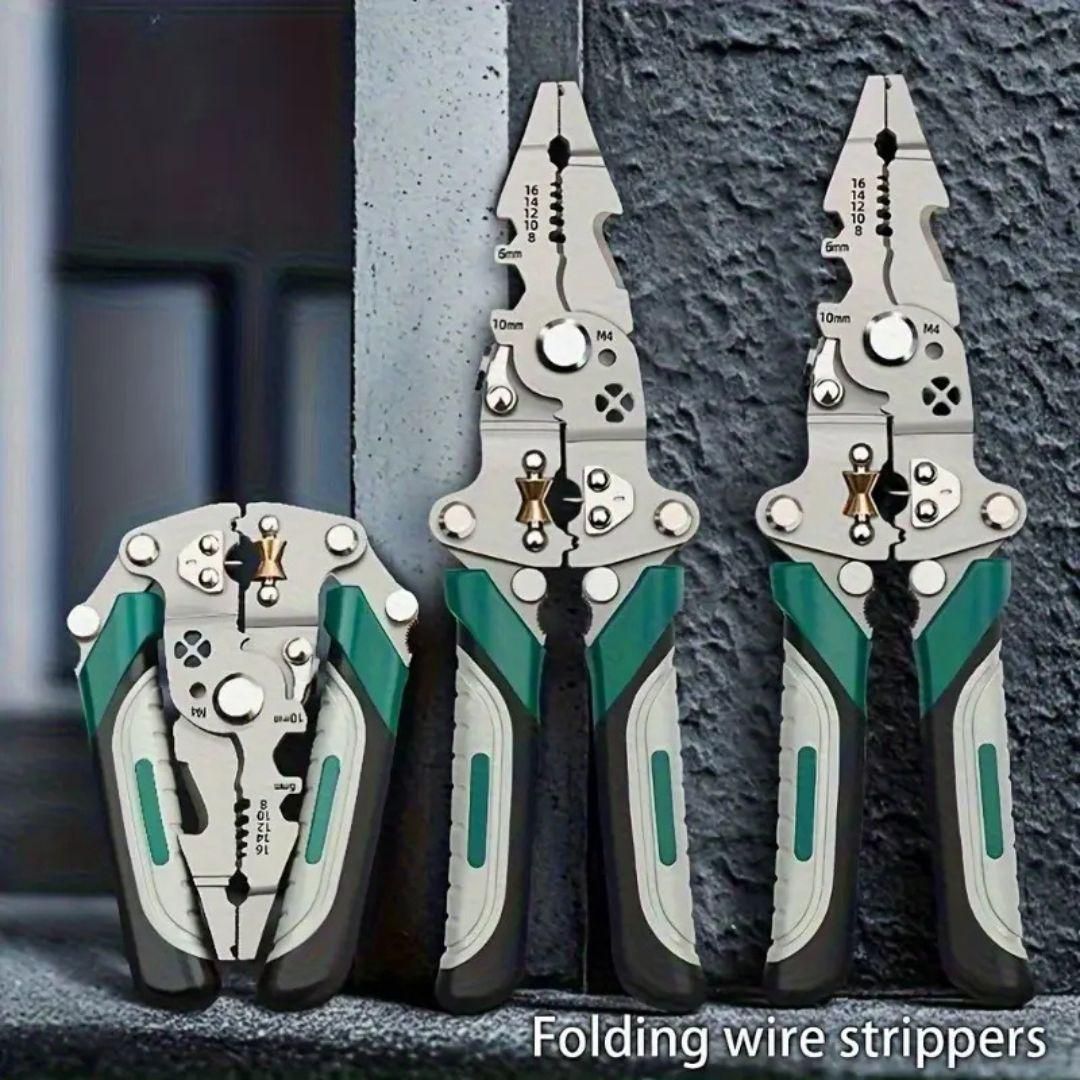 🔧 Folding Wire Strippers – Multi-Functional Electrical Tool (Pack of1)