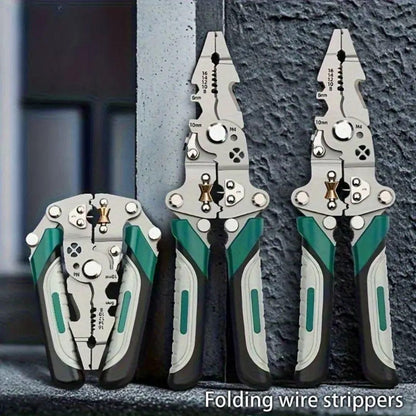 🔧 Folding Wire Strippers – Multi-Functional Electrical Tool (Pack of1)